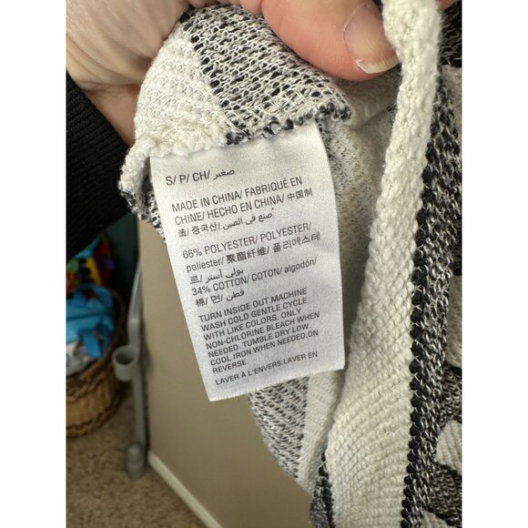 Style & Co Womens Black Striped Sweater Small Long sleeve balloon pullover round - Picture 6 of 7